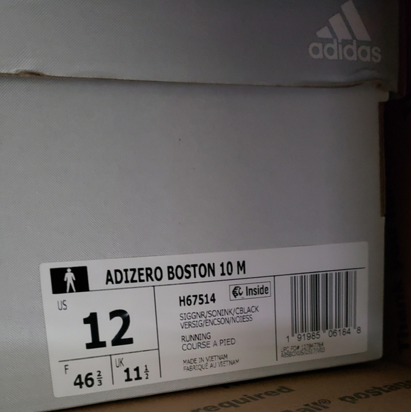 Adidas Adizero Boston 10 Running Shoes Mens Size 12 Signal Green H67514 - Picture 10 of 10